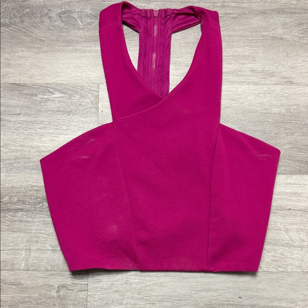 Express Fuchsia Sleeveless Crop Top